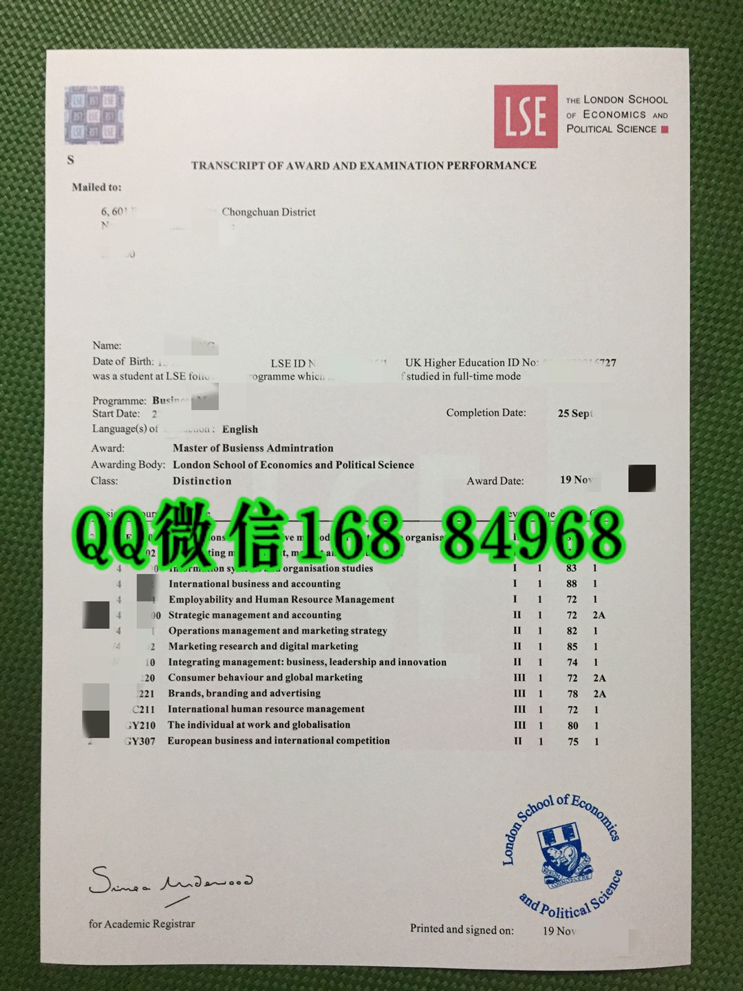 英国LSE大学有什么特色，英国LSE大学成绩单制作资料有哪些？