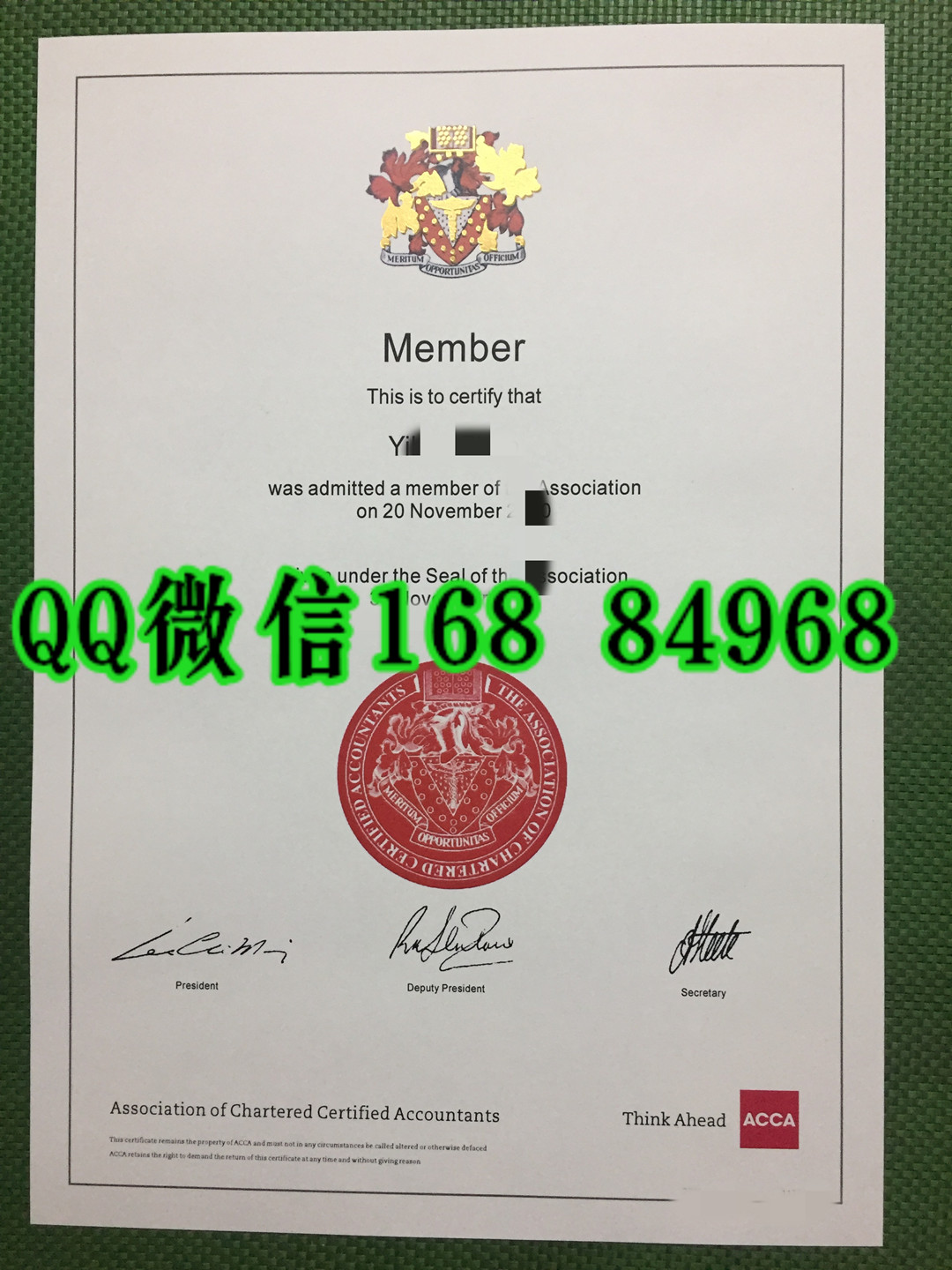 国际注册会计师ACCA证书，英国特许公认会计师公会证书，国际财会界的通行证