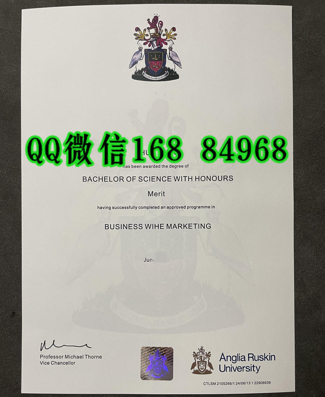英国格利亚鲁斯金大学毕业证正反面图片实拍，anglia ruskin university diploma degree