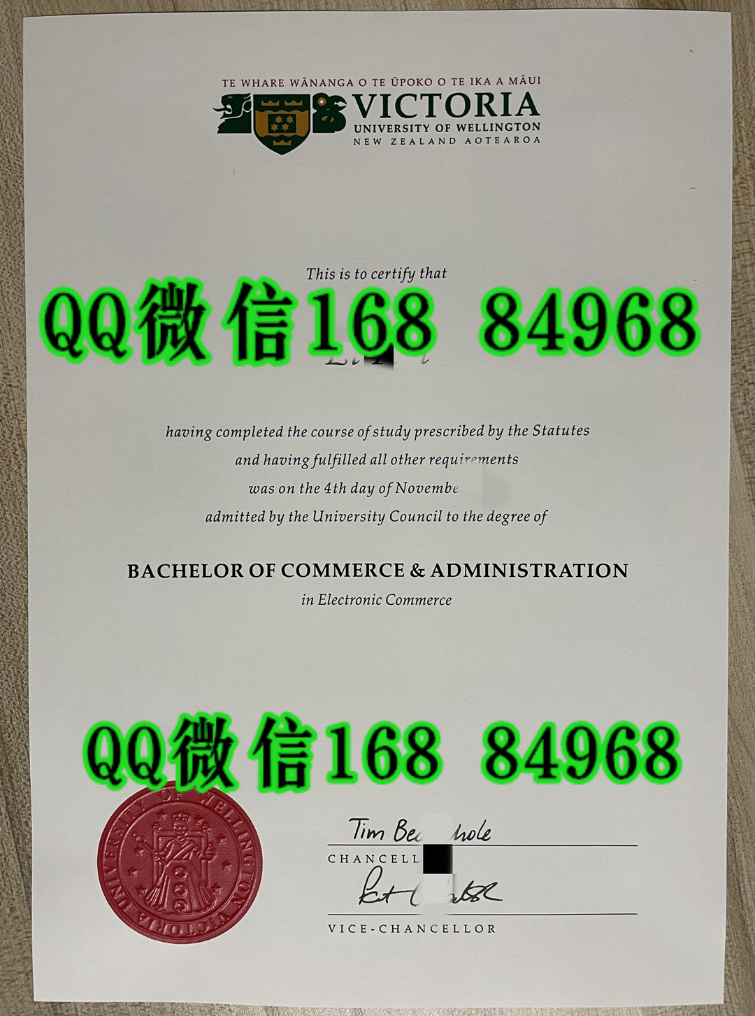 新西兰惠灵顿维多利亚大学毕业证书Victoria University of Wellington diploma