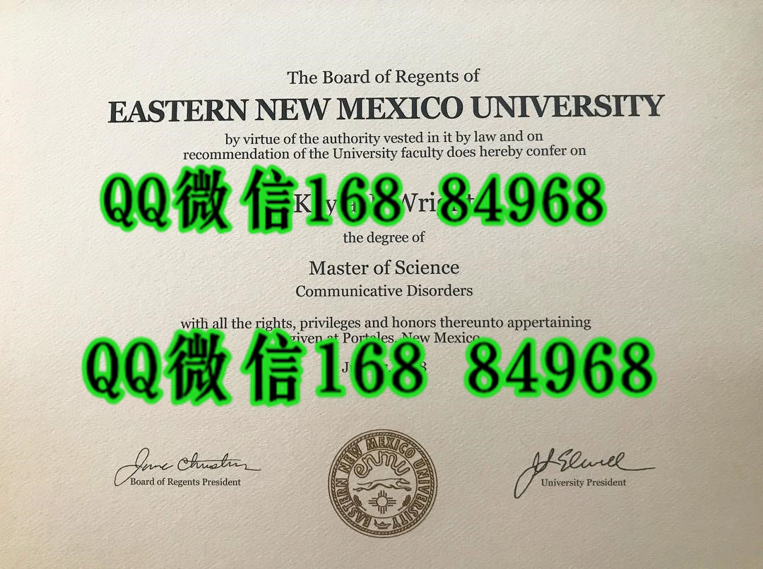 东新墨西哥大学毕业证硕士学位，Eastern New Mexico University diploma certificate