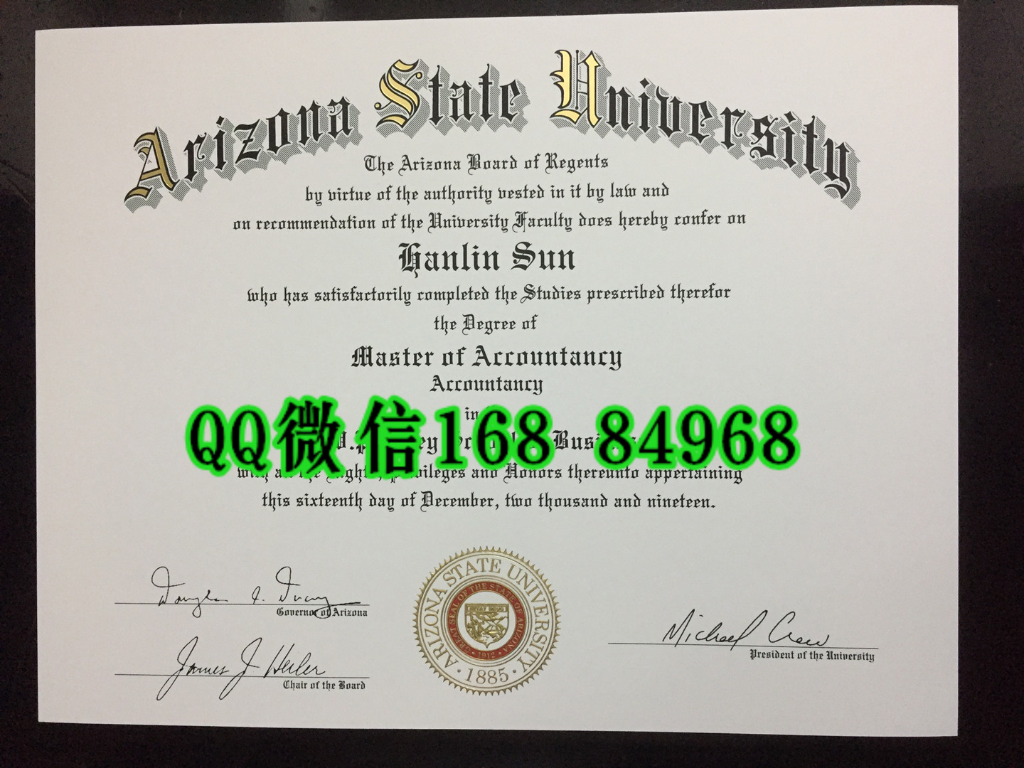 亚利桑那州立大学Arizona State University毕业证，Arizona State University diploma