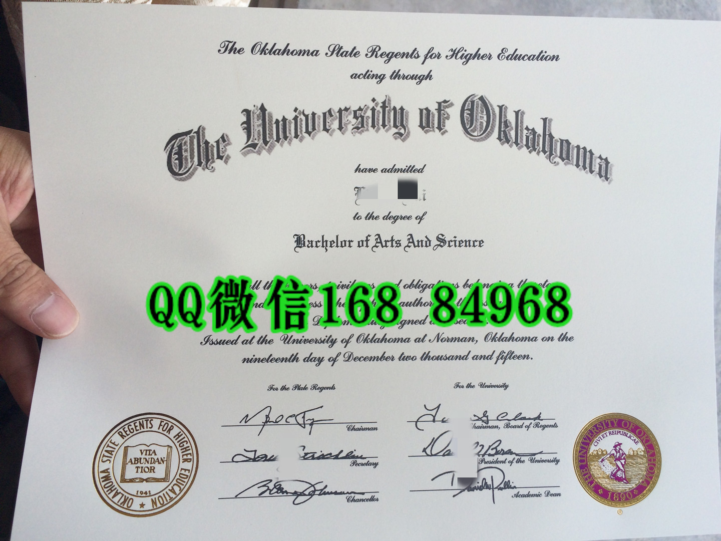 美国俄克拉荷马大学毕业证，University of Oklahoma diploma certificate