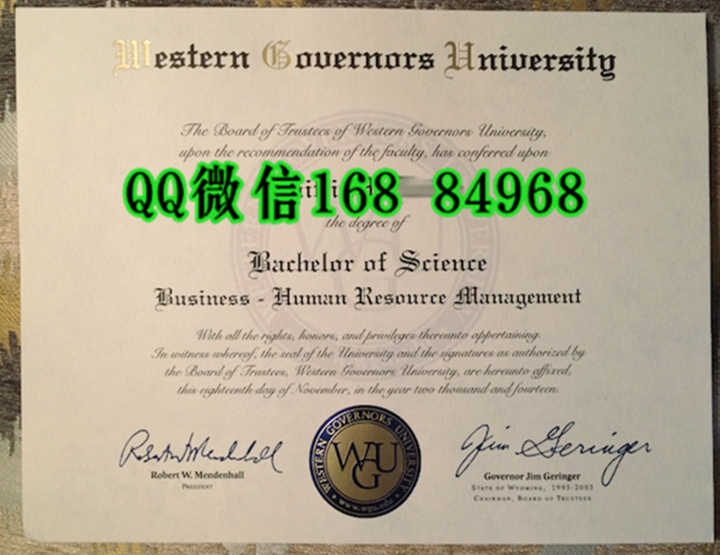 美国西部州长办大学Western Governors University diploma本科毕业证实拍_