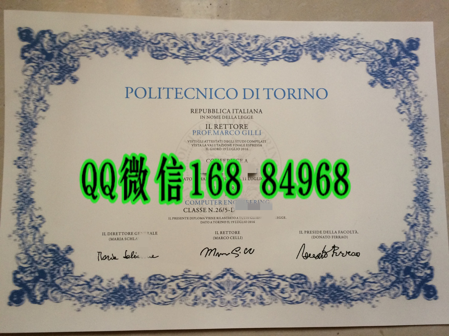 制作意大利都灵理工大学毕业证，意大利都灵理工大学文凭样本