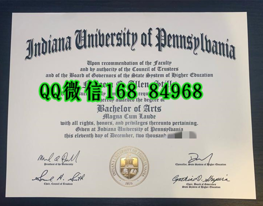 indiana university of pennsylvania diploma，2019年最新版本：美国宾州印第安纳大学毕业证书