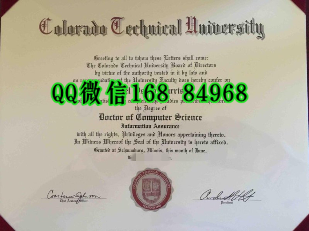 美国科罗拉多理工大学毕业证Colorado Technical University diploma
