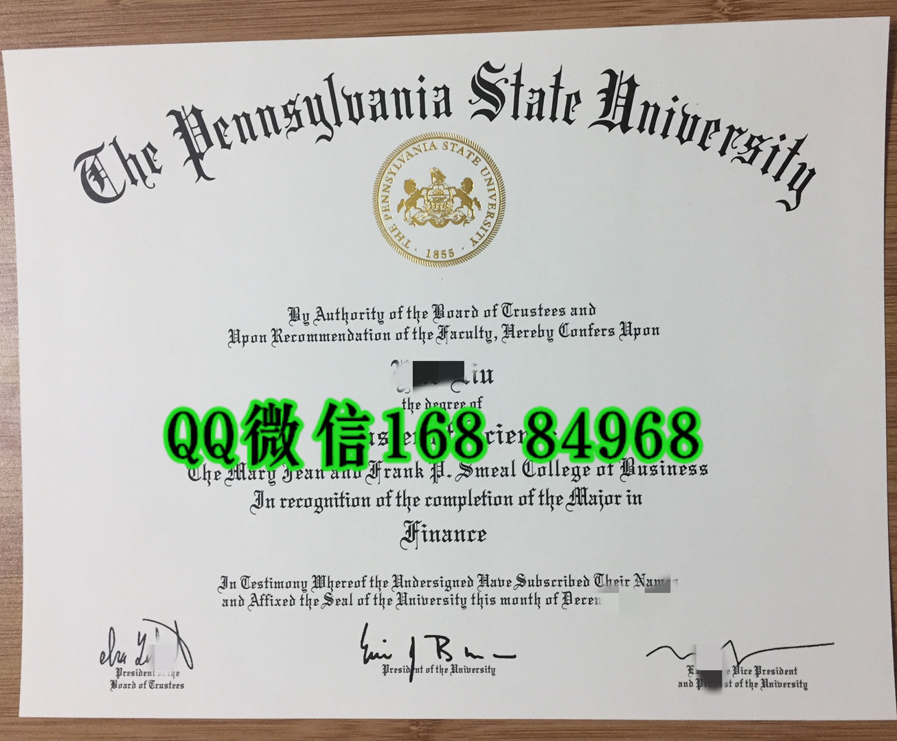 宾夕法尼亚州立大学文学士毕业证，Pennsylvania State University bachelor degree diploma