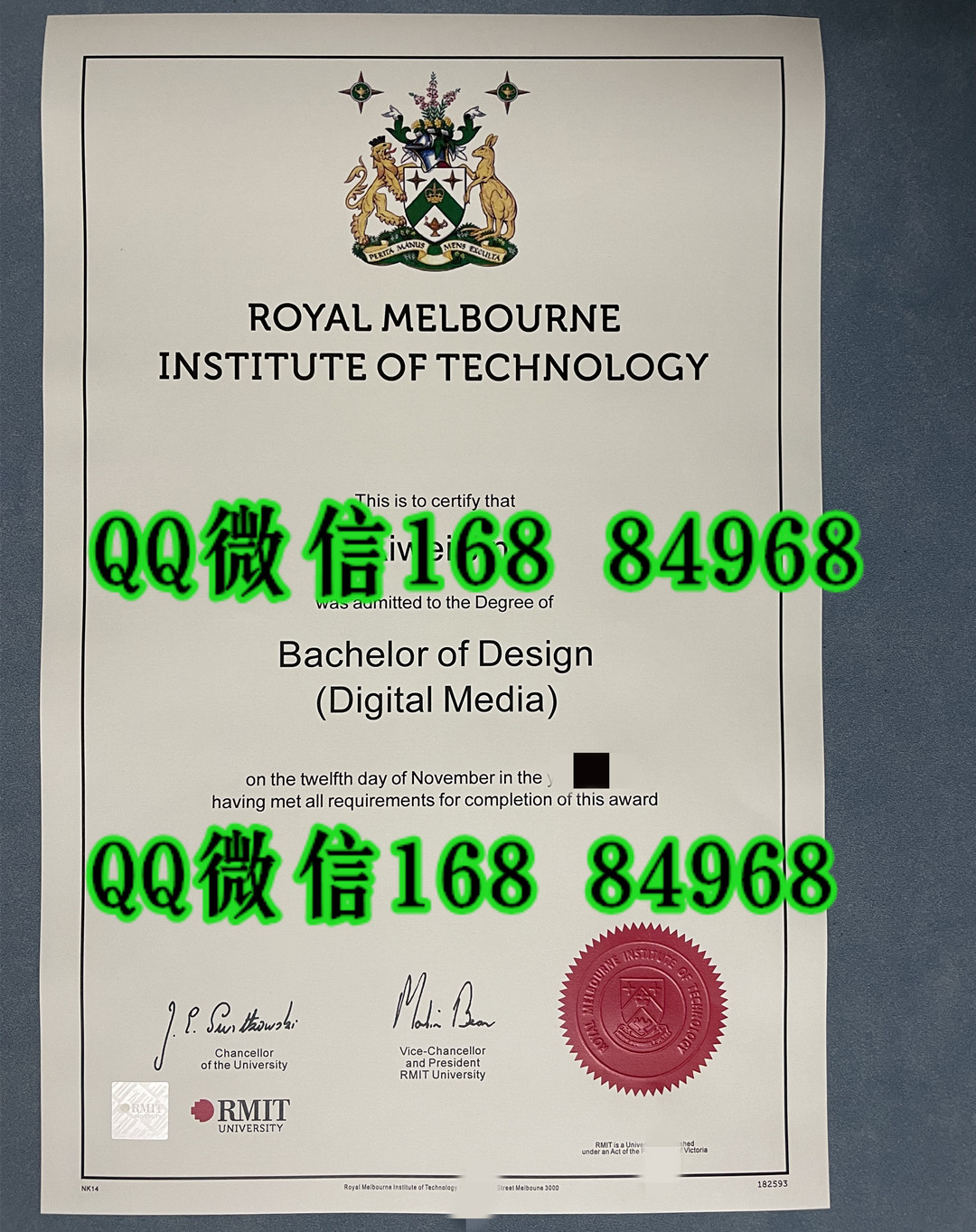 新版本墨尔本皇家理工大学毕业证防伪，RMIT University diploma certificate
