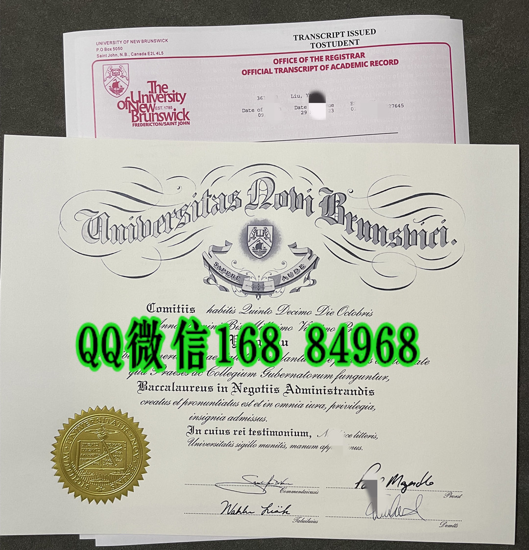 加拿大纽布伦斯威克大学毕业证学位证，University of New Brunswick diploma degree