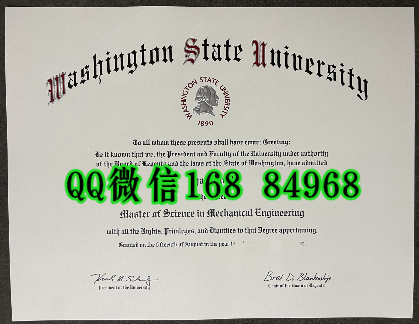 美国华盛顿州立大学硕士学位毕业证，Washington State University master degree