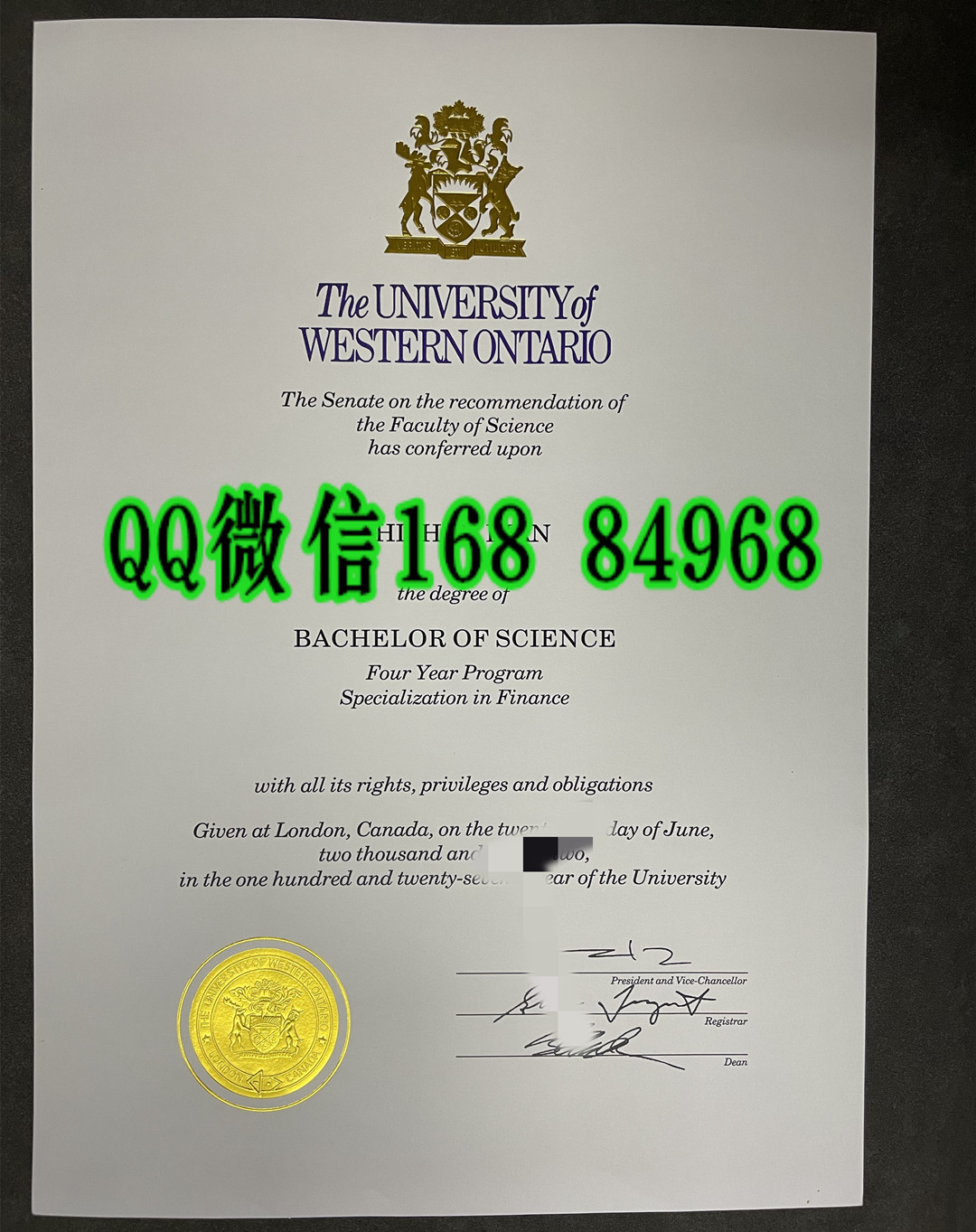 加拿大韦仕敦大学Western University毕业证，Western University degree