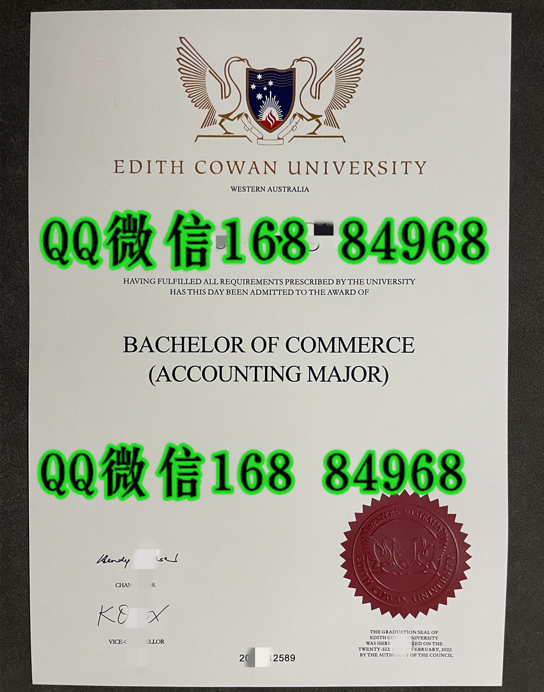澳大利亚伊迪斯科文大学毕业证学位证，Edith Cowan University diploma degree