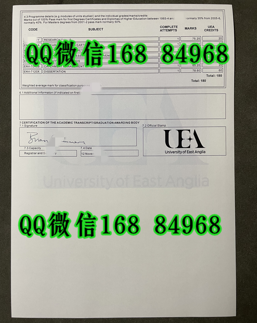 定制英国东安格利亚大学成绩单，University of East Anglia transcript