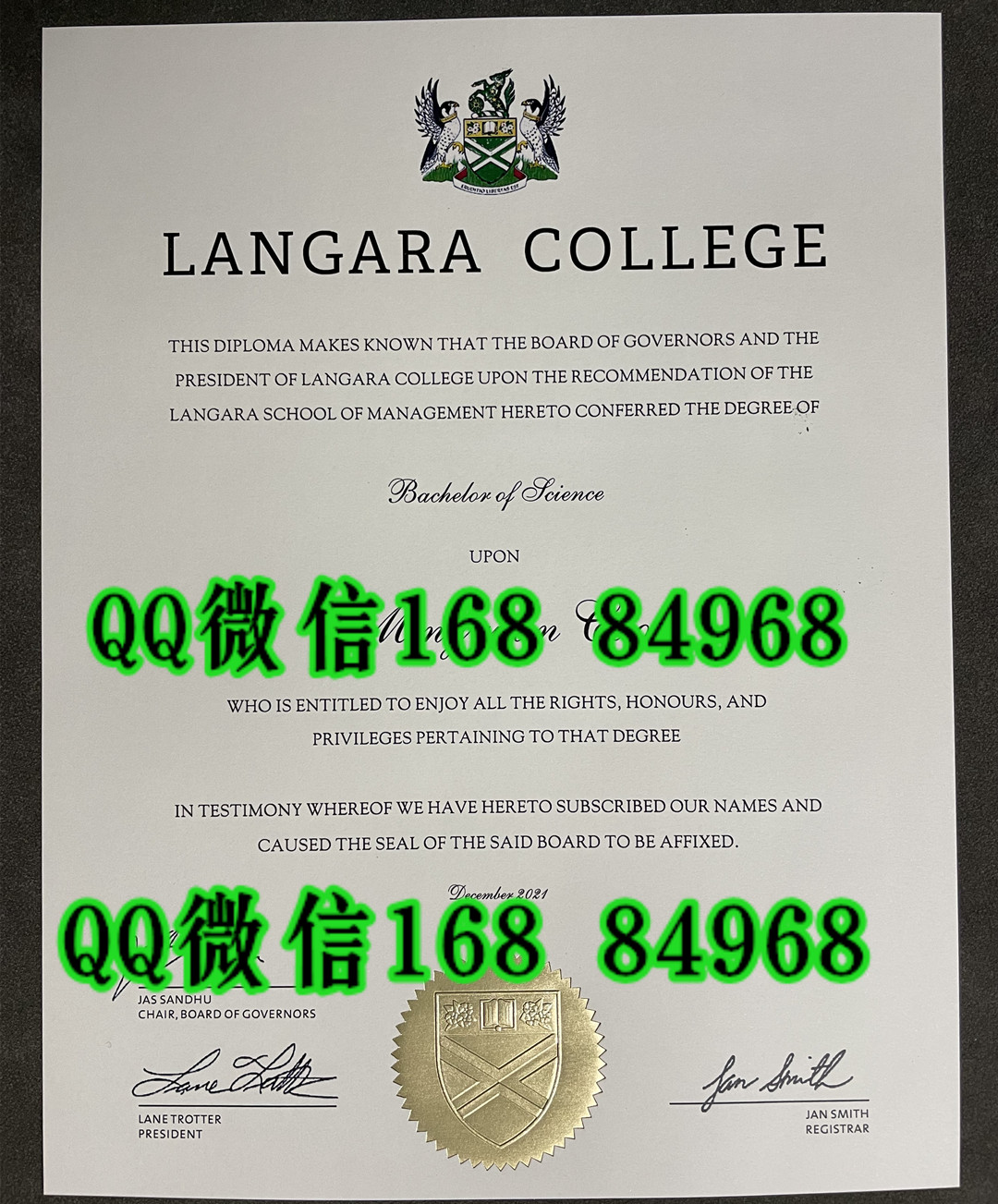 加拿大郎加拉学院毕业证成绩单，Langara College diploma degree