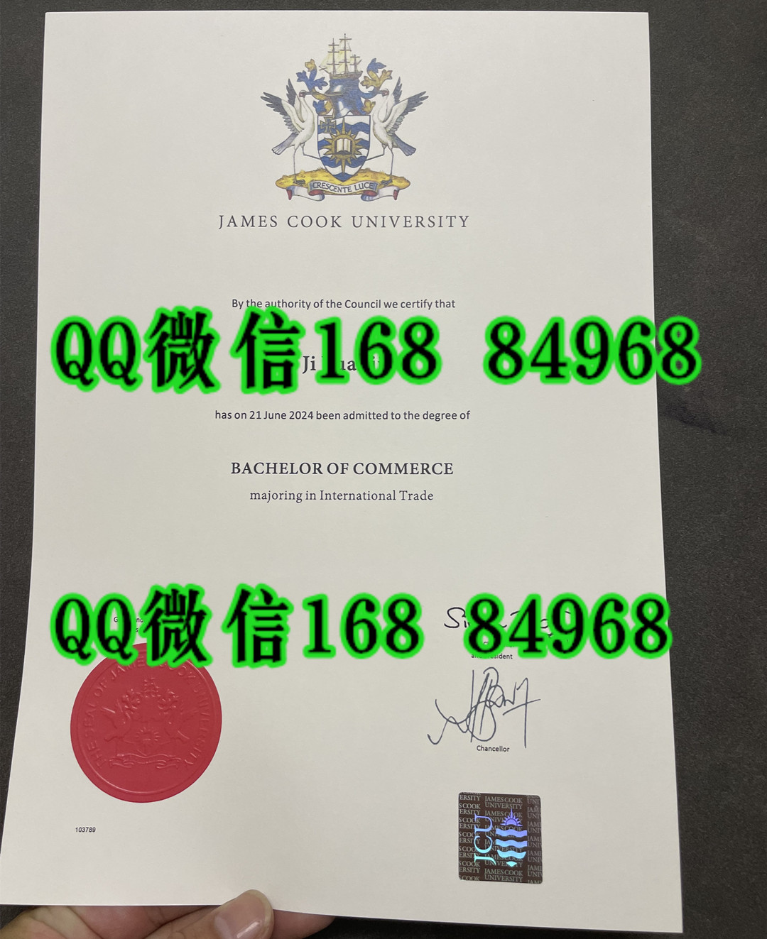 澳大利亚詹姆斯·库克大学毕业证,澳洲JCU大学毕业证防伪James Cook University diploma