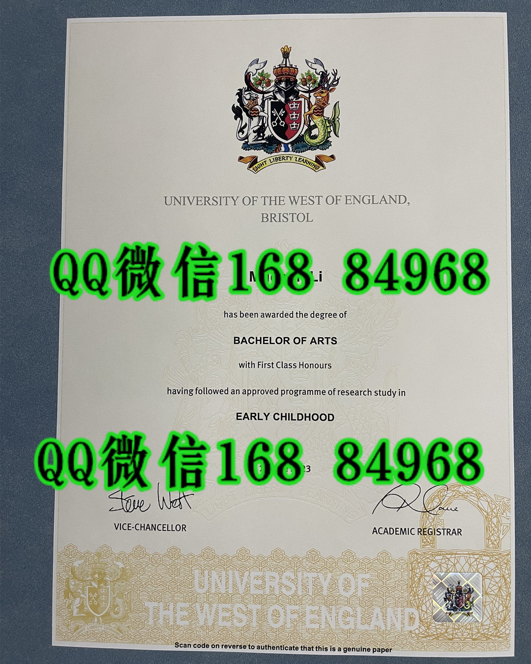 英国西英格兰大学毕业证学位证,University of the West of England diploma degree