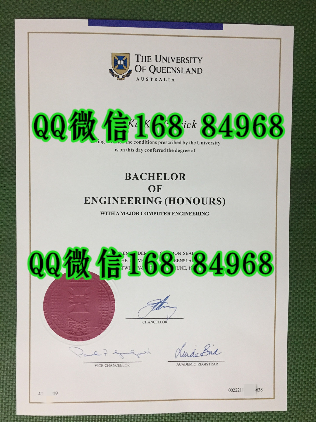澳洲昆士兰大学毕业证学位证，University of Queensland diploma degree