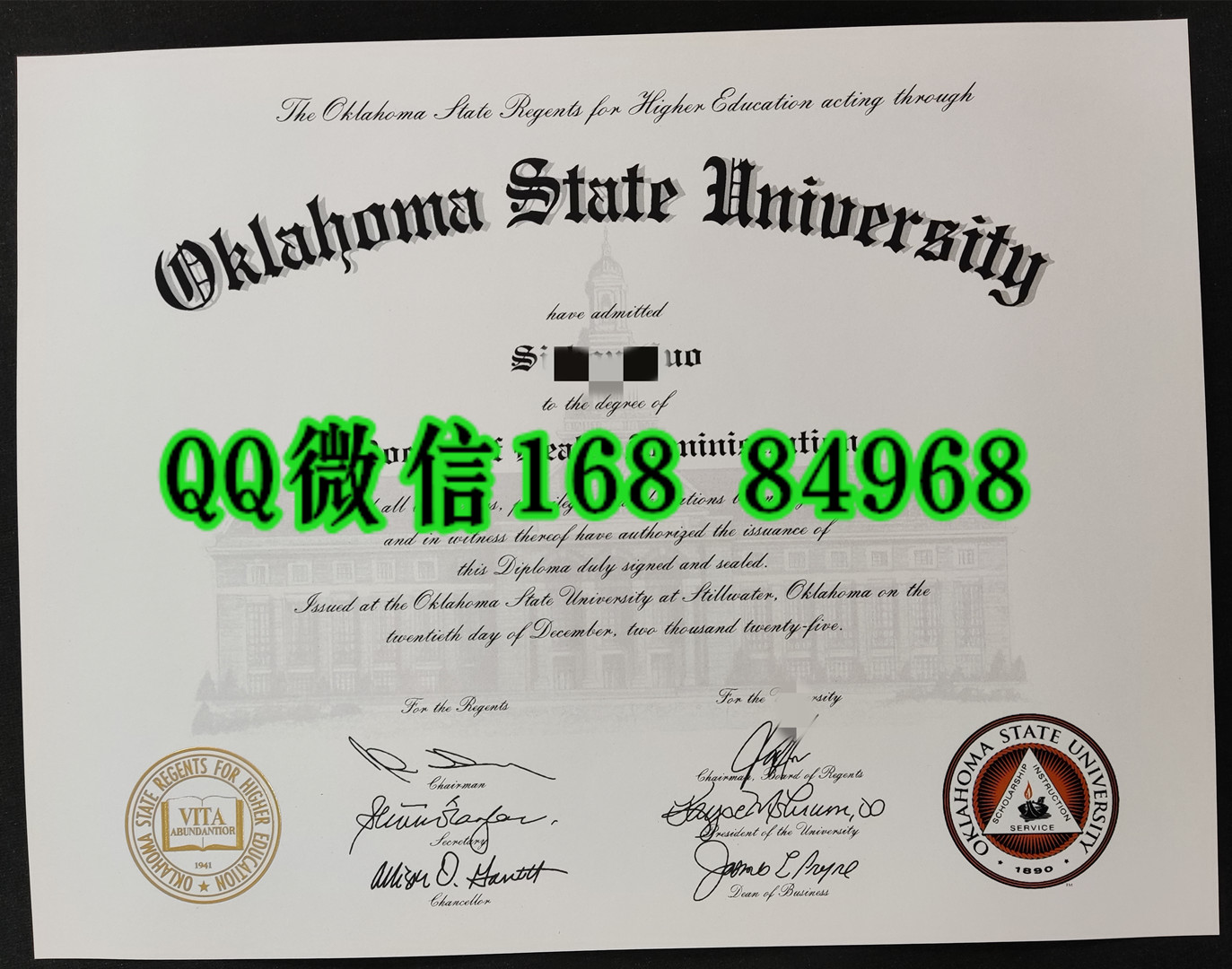 美国俄克拉何马州立大学毕业证学位证，Oklahoma State University diploma degree